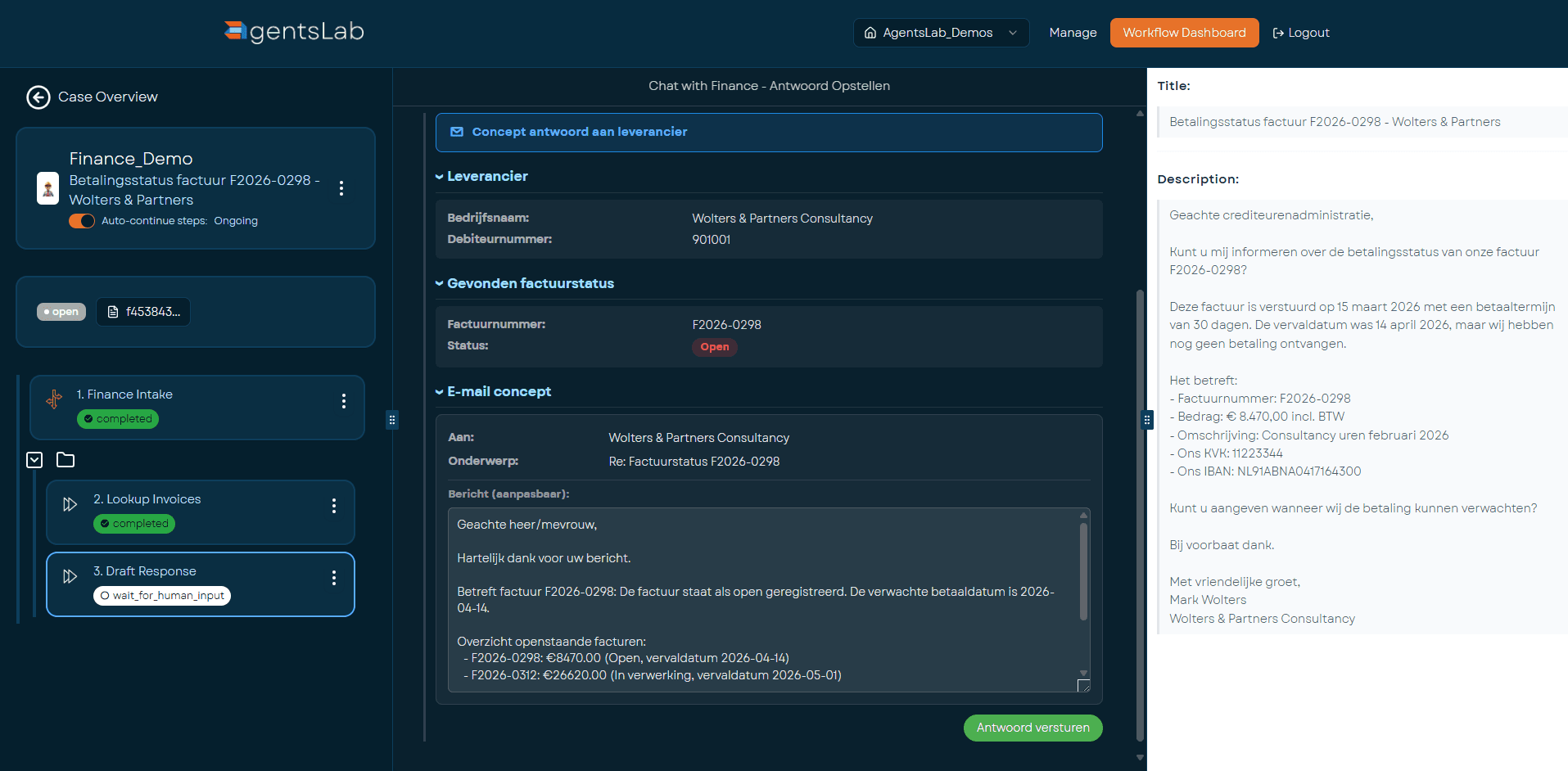 Case Details | AgentsLab platform